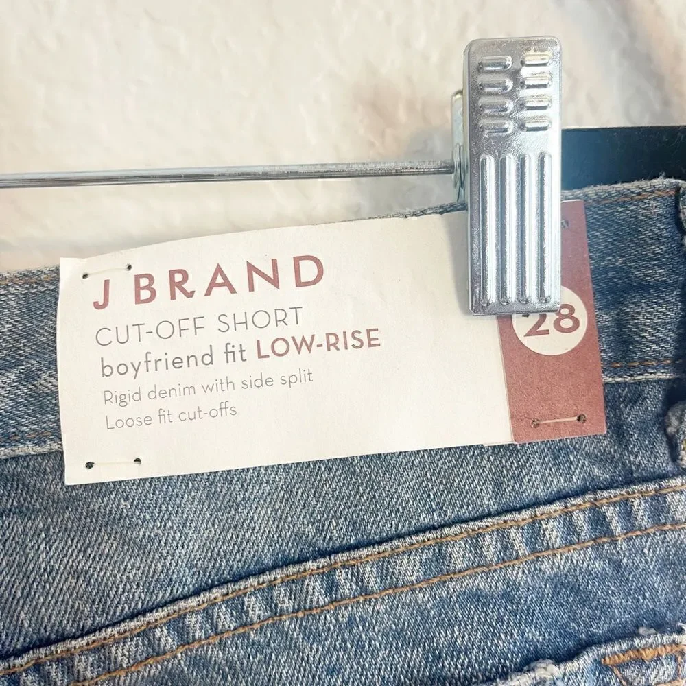 J Brand Cut Off Denim Shorts distressed boyfriend Sz 28 NWT - Picture 4 of 6